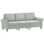 Voir la diapositive 4 : VIDAXL Canape 3 places avec oreillers gris clair 180 cm velours