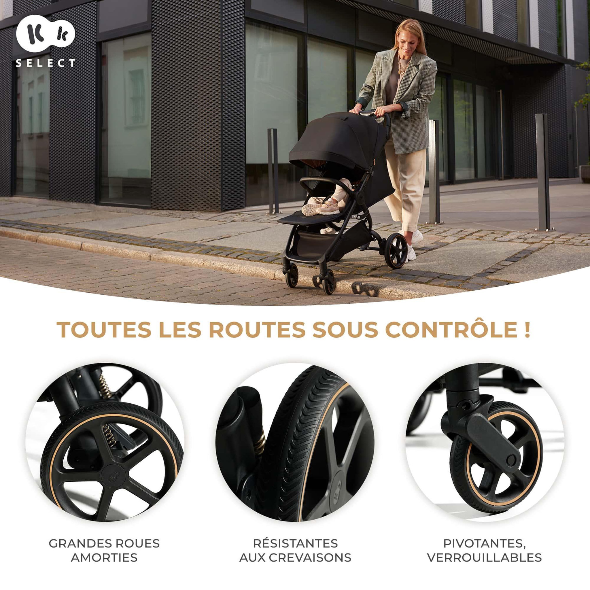 Voir la diapositive 3 : KINDERKRAFT Poussette compacte avec suspension et protection UPF50+ pour bébé