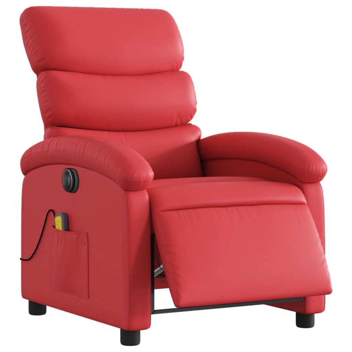 VIDAXL Fauteuil de massage inclinable electrique rouge similicuir