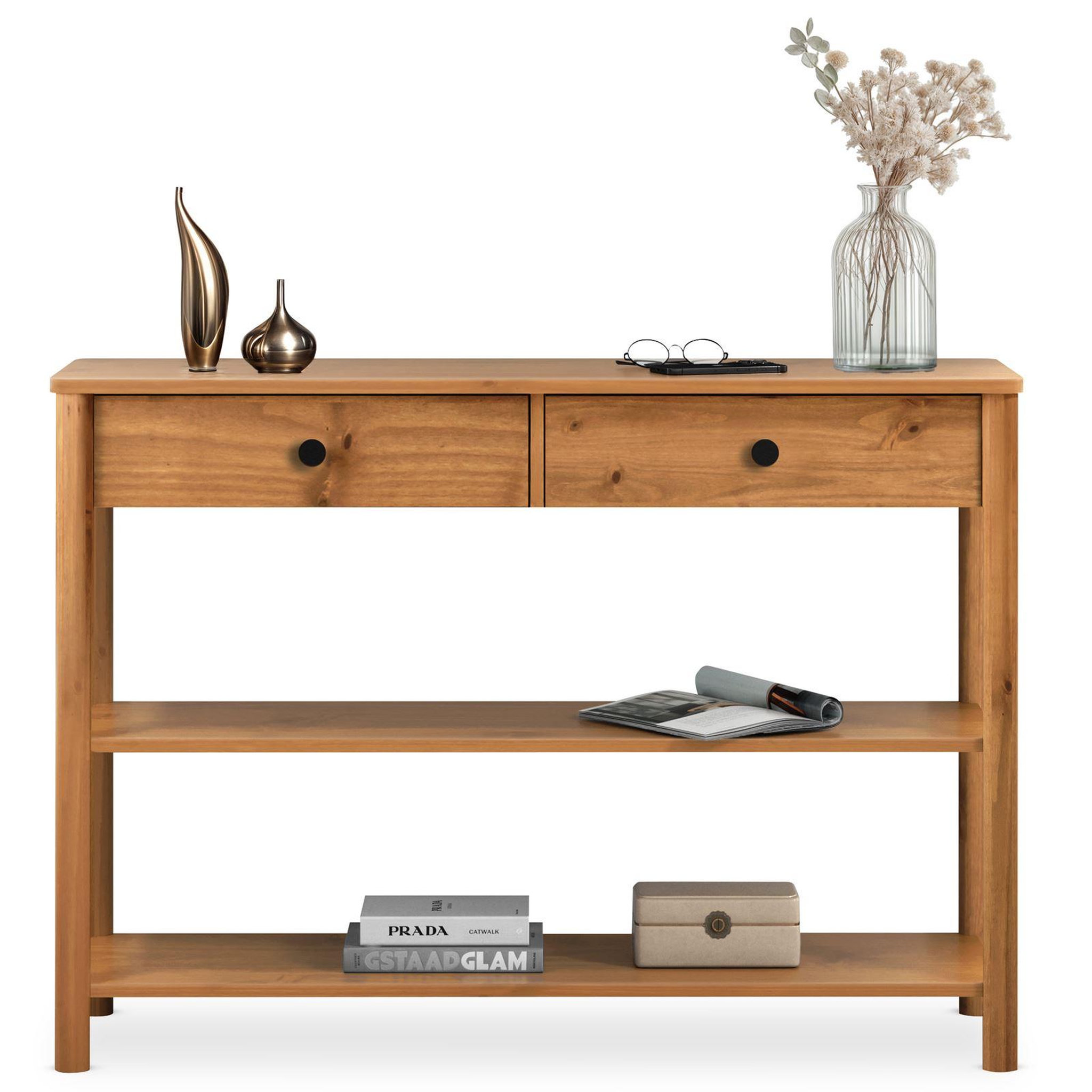 Voir la diapositive 1 : IDIMEX Table console d'entrée APOANA L 110 cm en bois