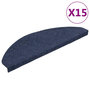 Voir la diapositive 2 : VIDAXL Tapis d'escalier autocollants 15 pcs 65x22,5x3,5 cm Bleu