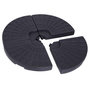 Voir la diapositive 5 : OUTSUNNY Lot de 4 poids de lestage pour parasols déportés dim. totales 48L x 48l x 8H cm polyéthylène haute densité noir