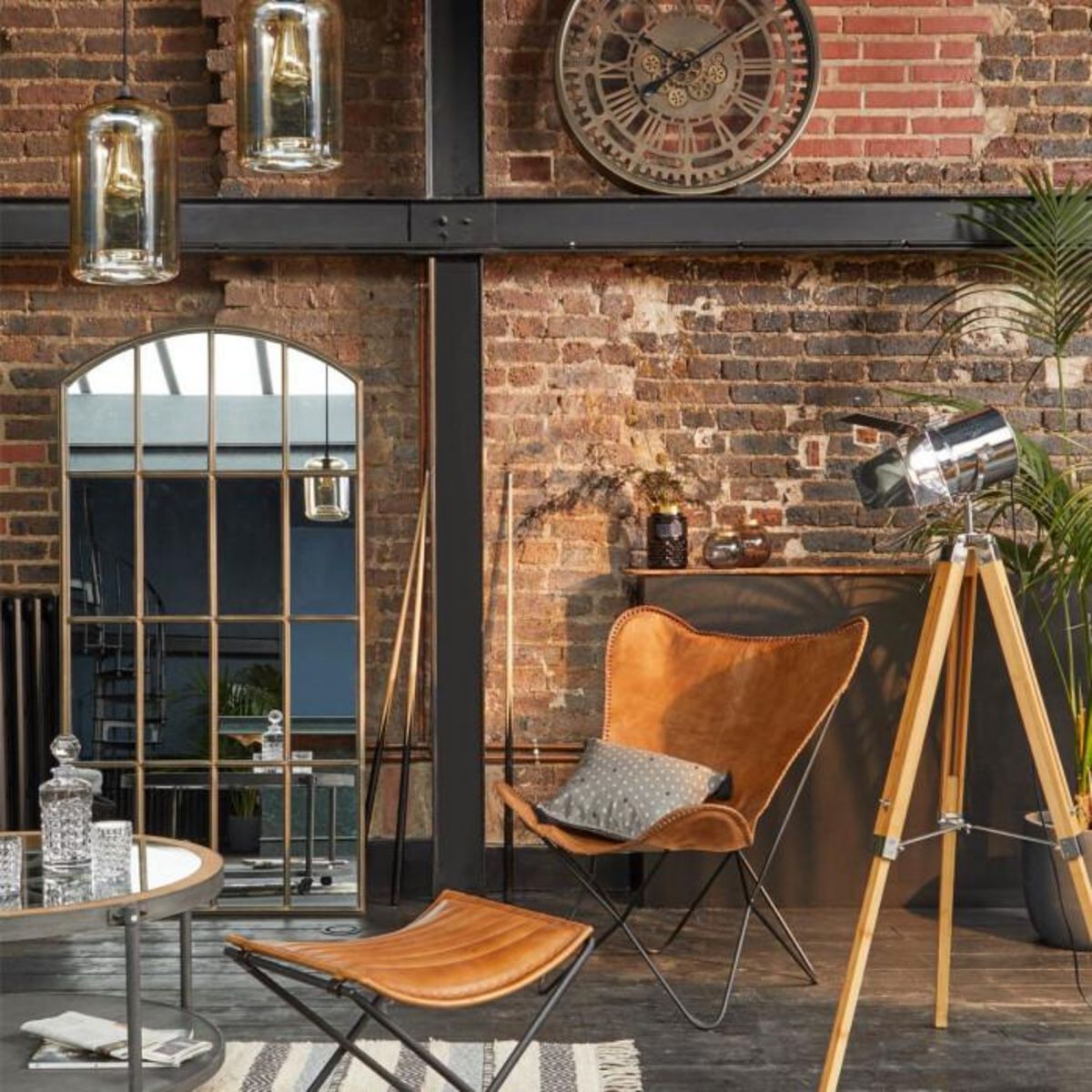 ATMOSPHERA Horloge Murale Vintage  Mécanisme  80cm Marron