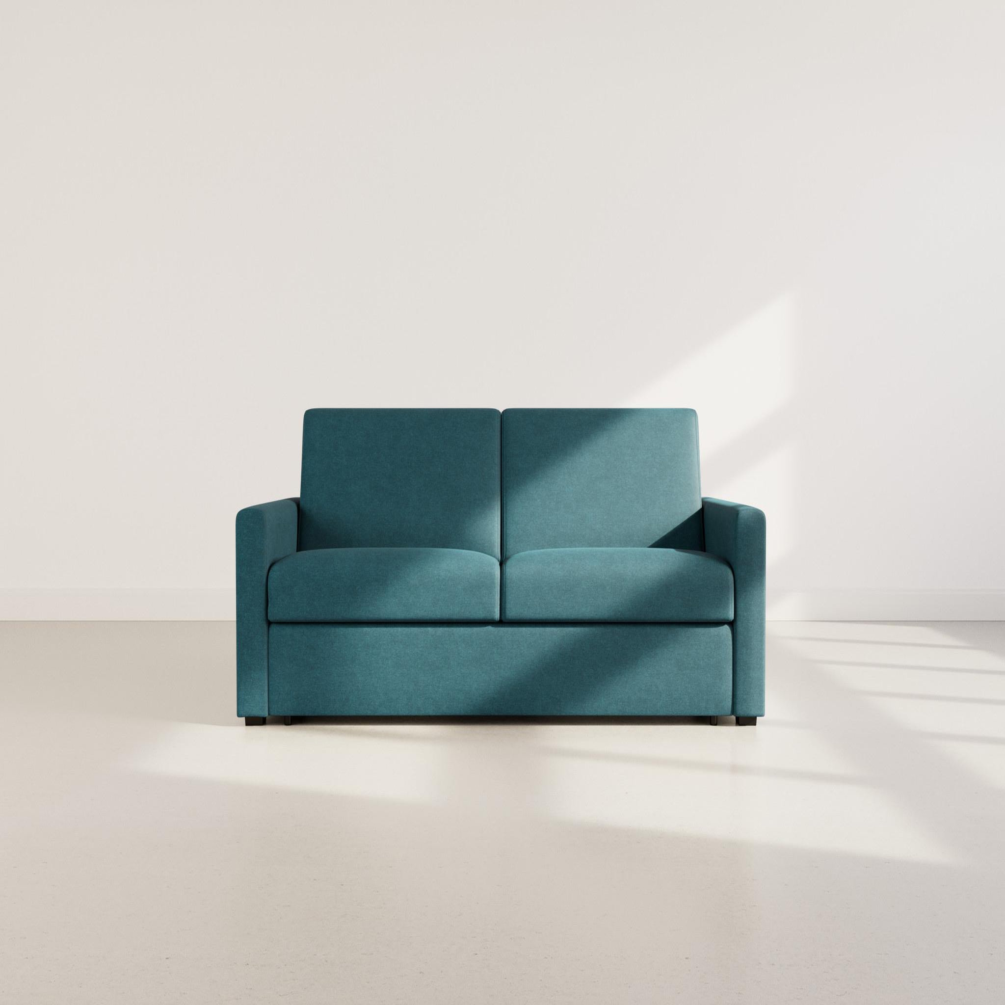 Voir la diapositive 5 : BEST MOBILIER Julia - canapé 3 places convertible express couchage quotidien 140 cm matelas 18 cm en tissu