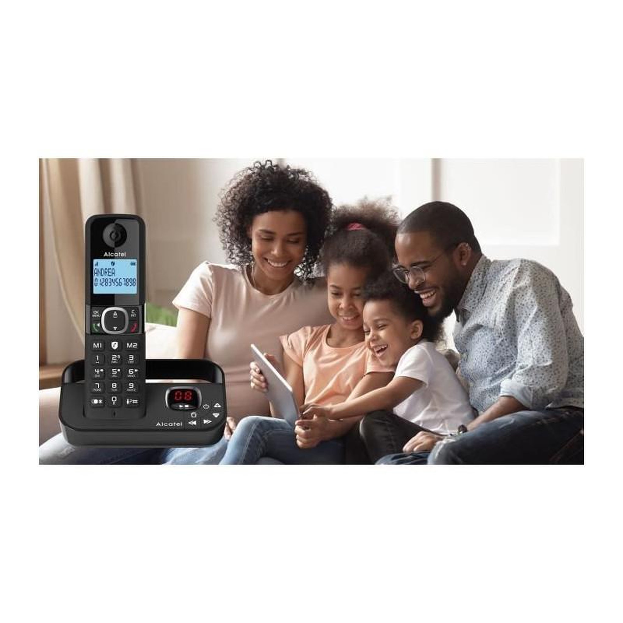 Voir la diapositive 4 : Alcatel Téléphonie fixe sans fil - ALCATEL - F860 voice trio noir - Avec fonction blocage d'appels indésirables
