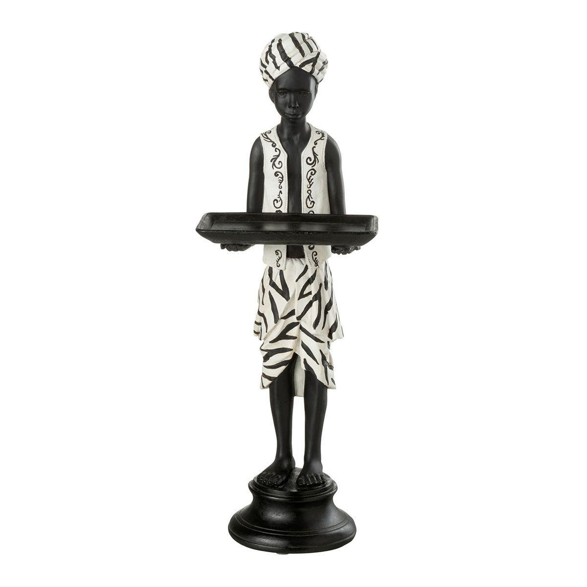 J-LINE Statuette déco  garçon debout  47cm noir