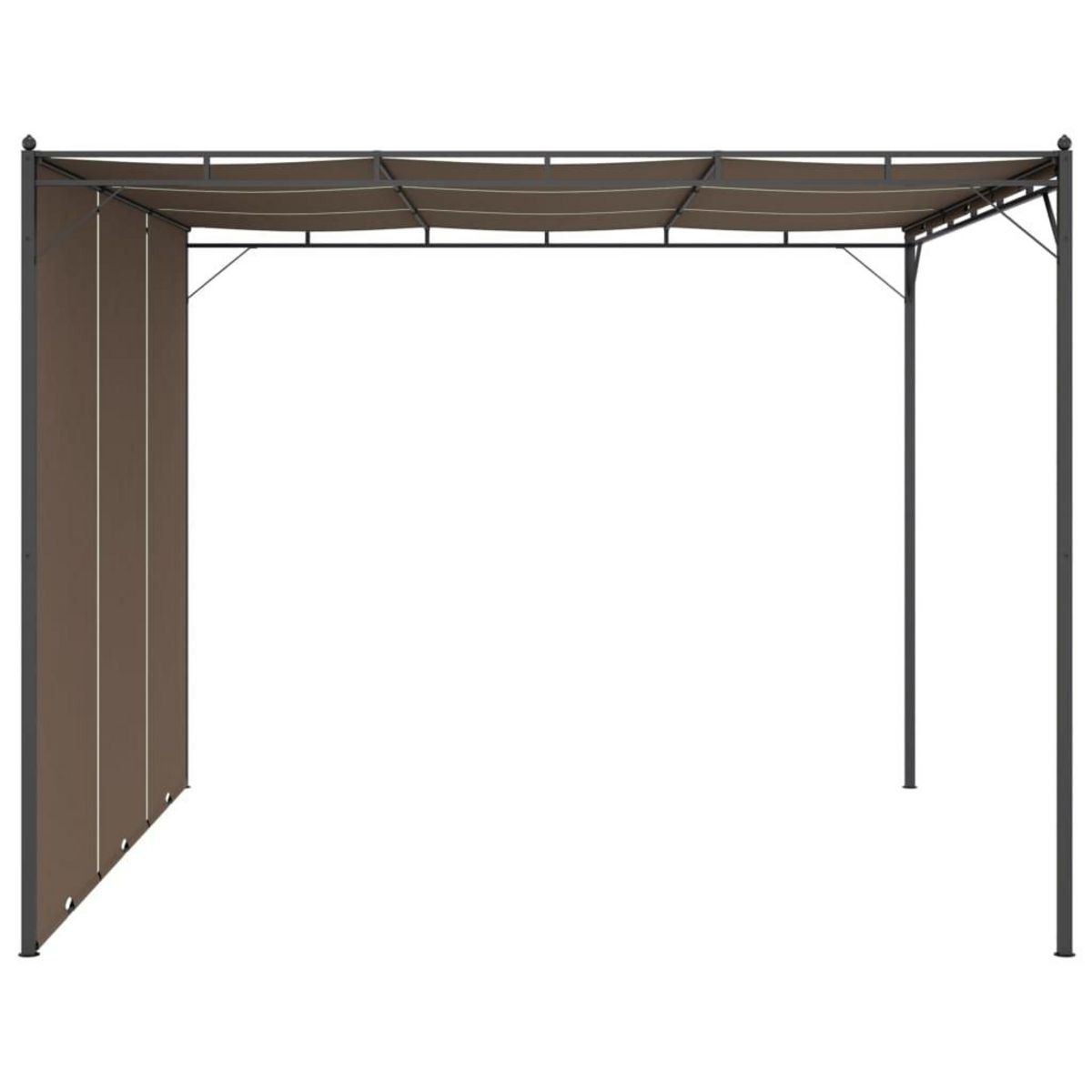 VIDAXL Belvedere de jardin avec rideau lateral 3x3x2,25 m Taupe