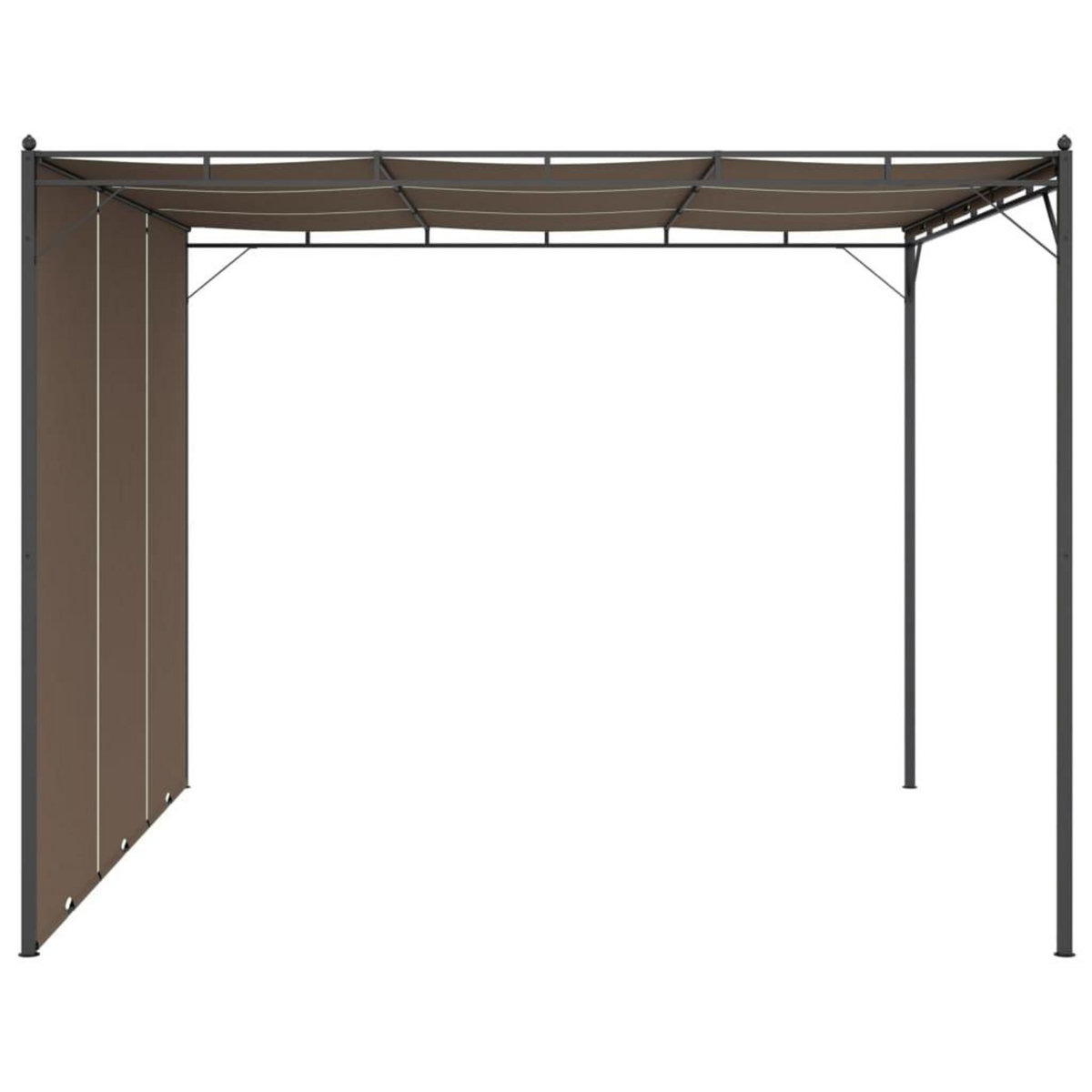 VIDAXL Belvedere de jardin avec rideau lateral 3x3x2,25 m Taupe