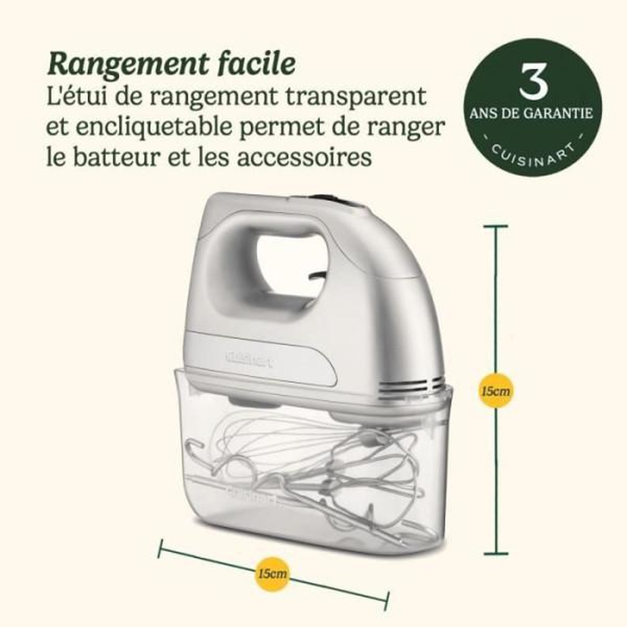 Voir la diapositive 6 : Cuisinart Batteur électrique 200w - hm7e