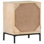 Voir la diapositive 4 : VIDAXL Table de chevet 40x30x50 cm Bois de manguier et canne naturelle