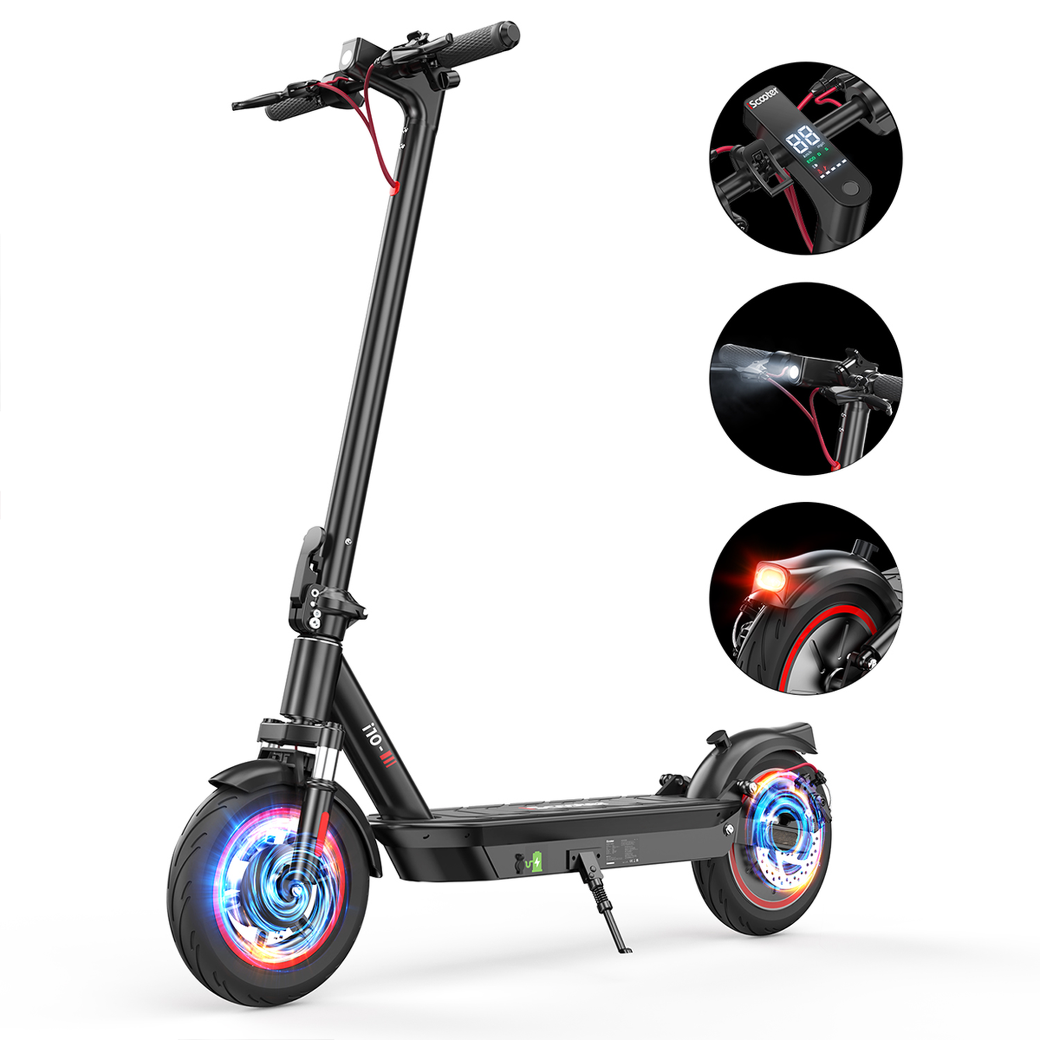Voir la diapositive 6 : ISCOOTER Trottinette électrique pliable urbaine IScooter I10, 650 W, 36 V, 15 Ah