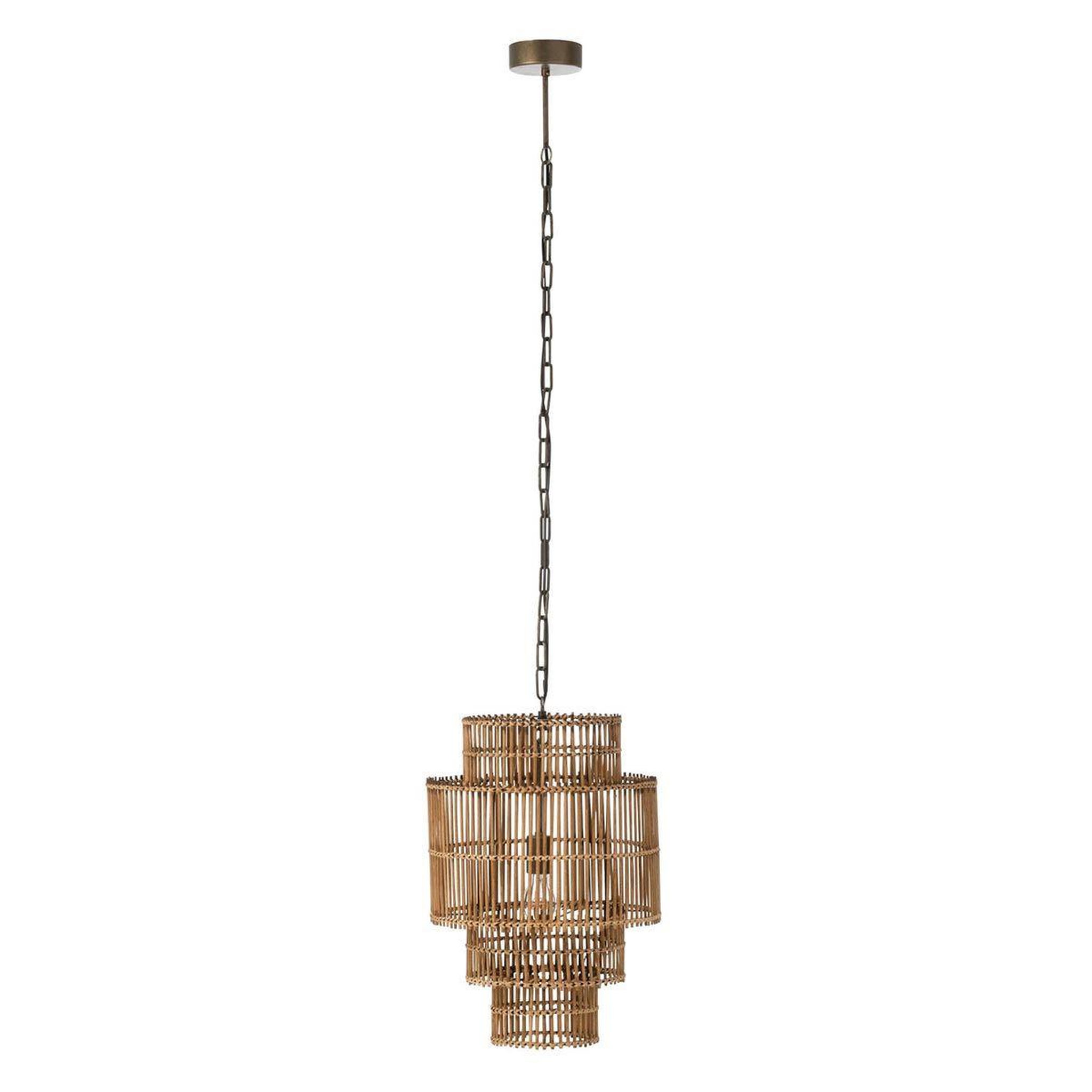 Voir la diapositive 1 : J-LINE Lampe suspension  4 étages  142cm naturel
