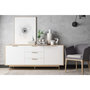 Voir la diapositive 2 : CONCEPT USINE Buffet scandinave blanc et bois naturel FYN