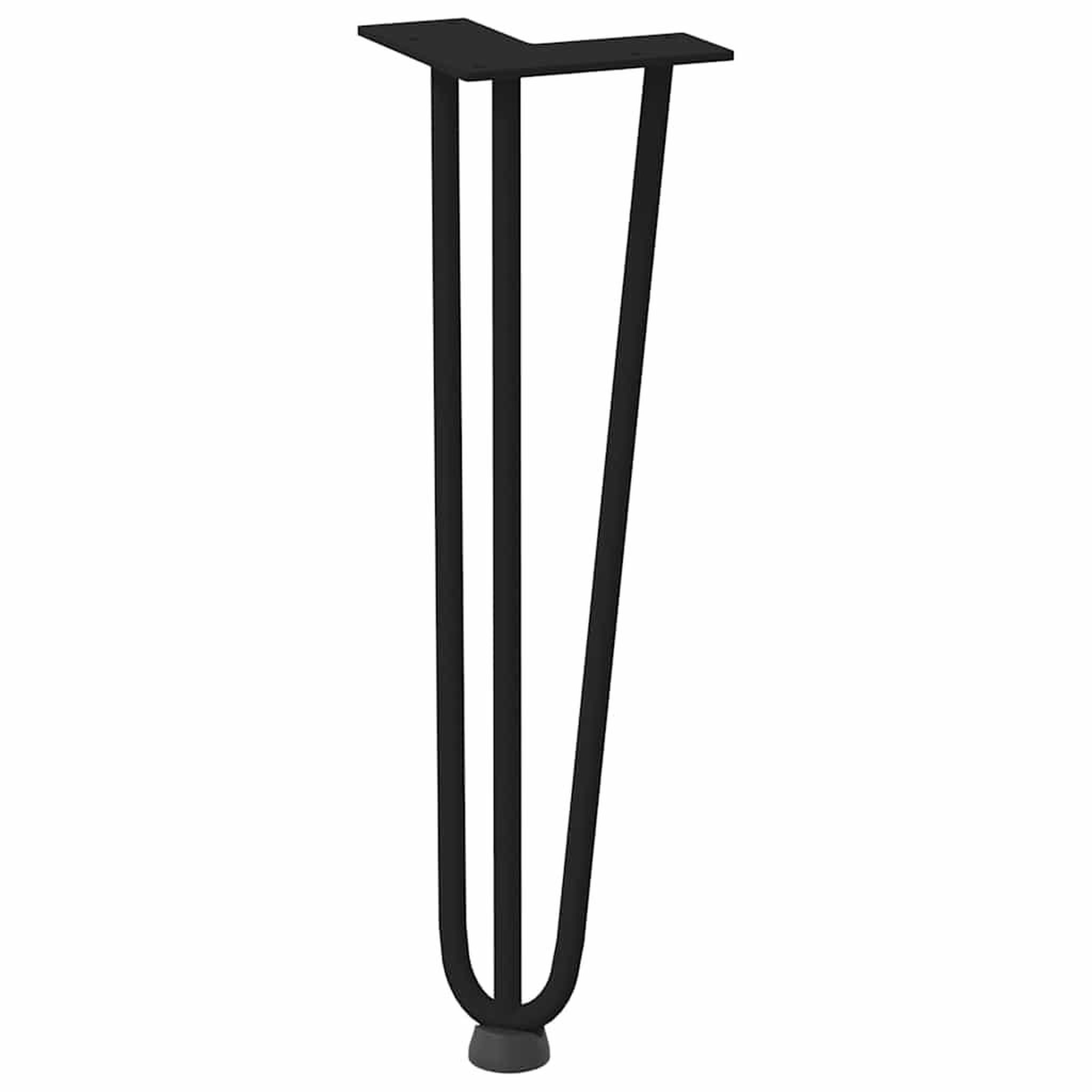 Voir la diapositive 4 : VIDAXL Pieds de table en forme d'epingle a cheveux 4 pcs noir 42 cm