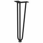 Voir la diapositive 4 : VIDAXL Pieds de table en forme d'epingle a cheveux 4 pcs noir 42 cm