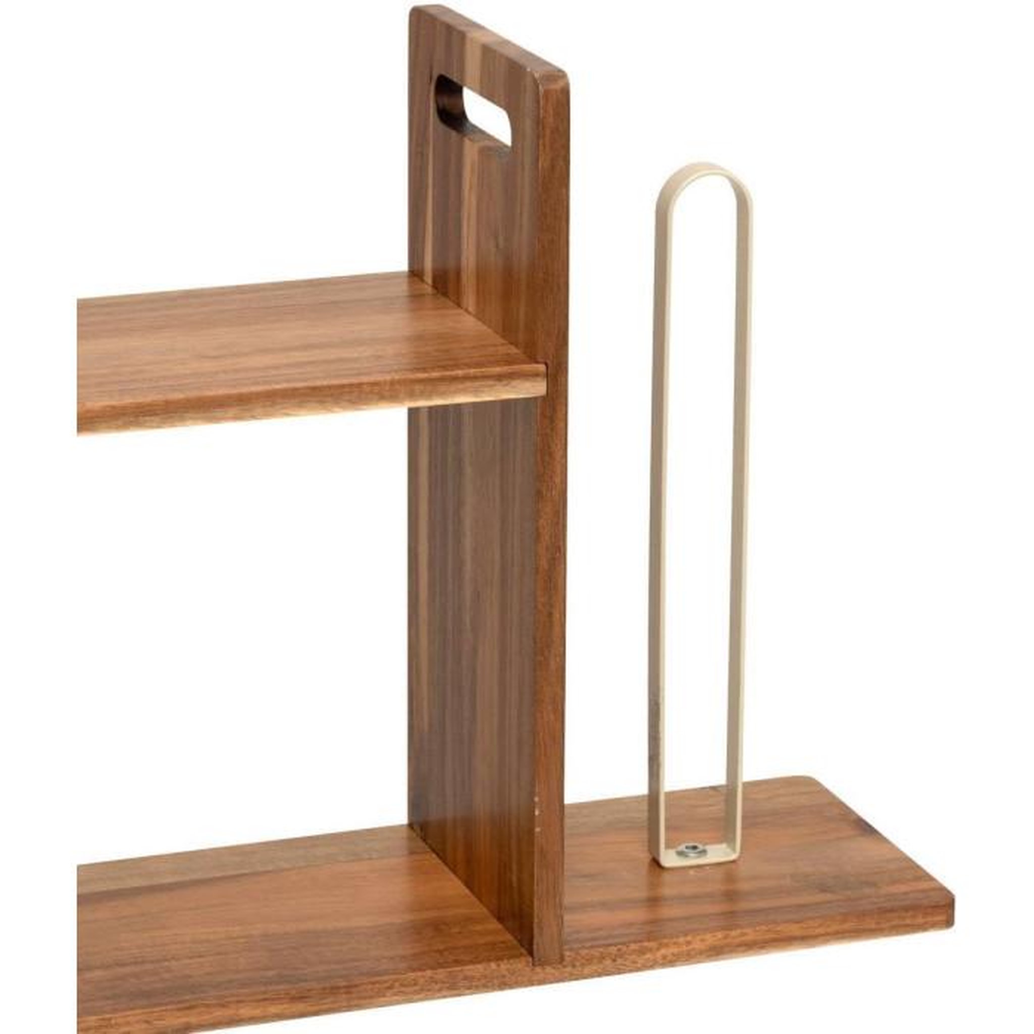 Voir la diapositive 2 : FIVE Étagère & Porte Essuie-Tout  2 en 1  33cm Marron