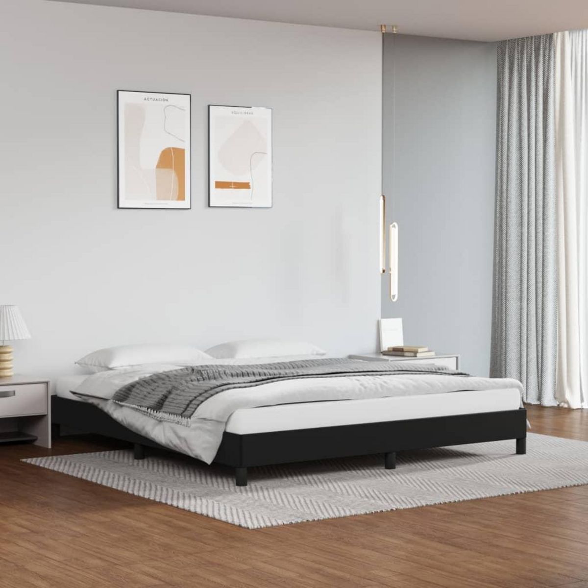 VIDAXL Cadre de lit sans matelas noir 180x200 cm similicuir
