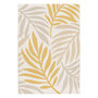 Voir la diapositive 1 : SWEEEK Tapis intérieur/extérieur motif végétal beige et moutarde, polyester recyclé