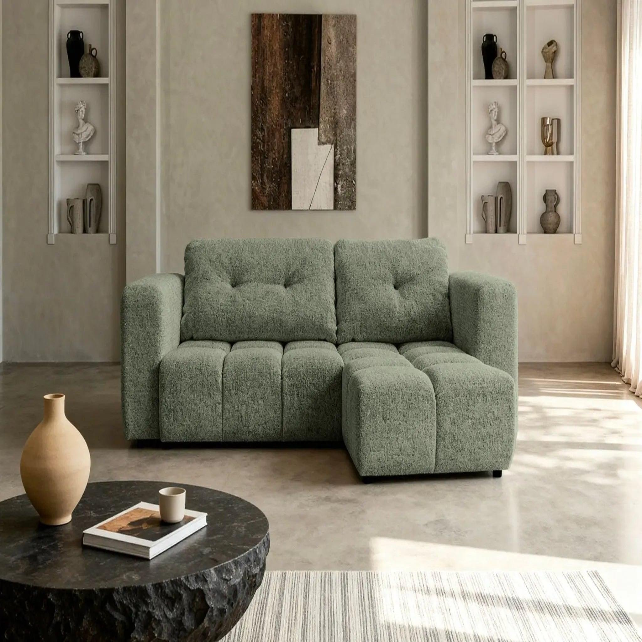 Voir la diapositive 5 : CASANOVA PARIS Romy 3 places - canapé d'angle convertible tissu chenille 3 places