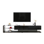 MERAX Meuble tv. Coloris disponibles : Noir, Blanc, Marron