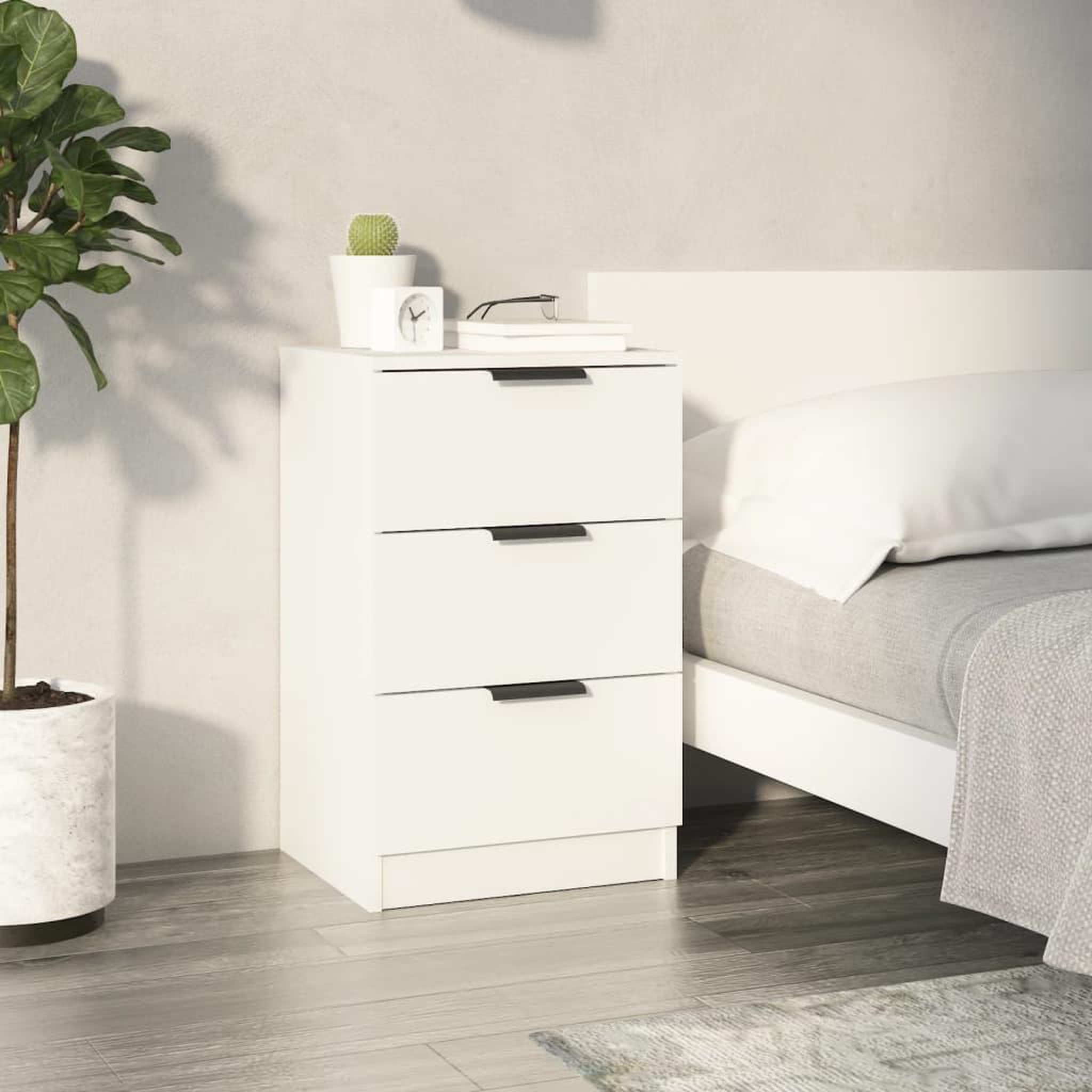 Voir la diapositive 1 : VIDAXL Table de chevet Blanc 40x36x65 cm