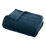 ATMOSPHERA Plaid Doux Uni  Flanel  125x150cm Bleu Égéen