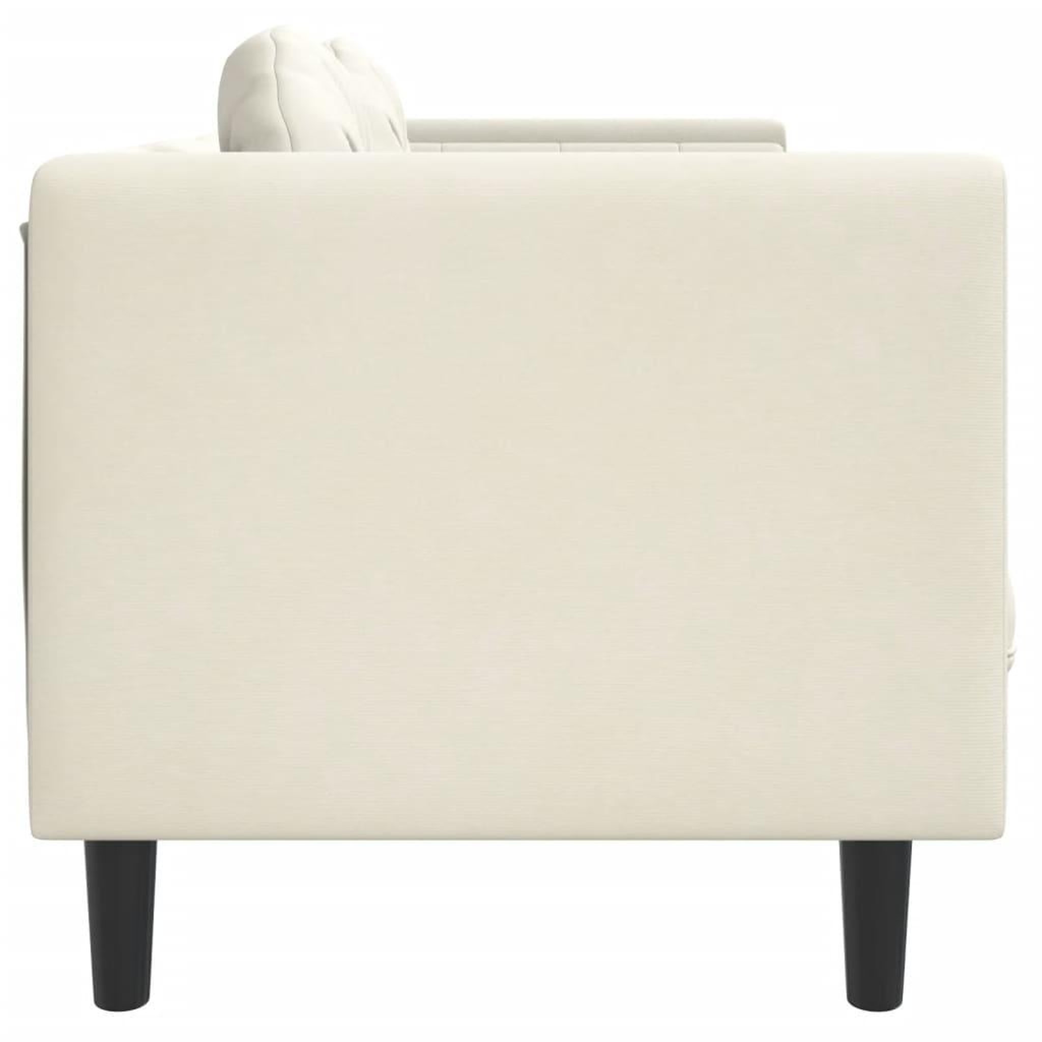 Voir la diapositive 5 : VIDAXL Canape avec coussins 2 places creme velours