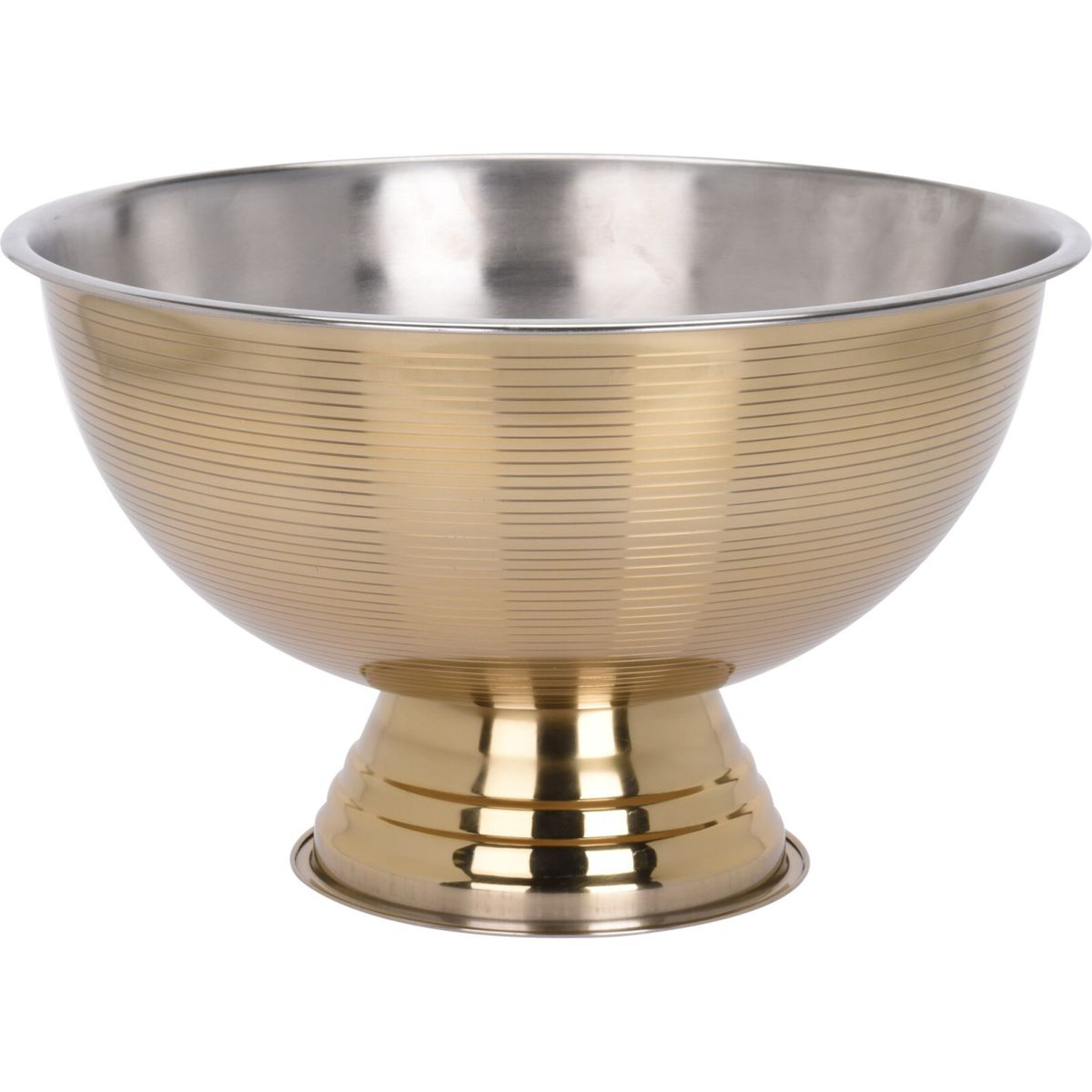Vasque à champagne sur pied en inox doré