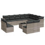 Voir la diapositive 2 : VIDAXL Salon de jardin avec coussins 13 pcs gris clair resine tressee