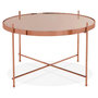 Voir la diapositive 2 : Paris Prix Table Basse Design en Verre  Rona  63cm Cuivre
