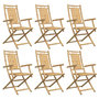 Voir la diapositive 4 : VIDAXL Chaises pliables de jardin lot de 6 53x66x99 cm bambou
