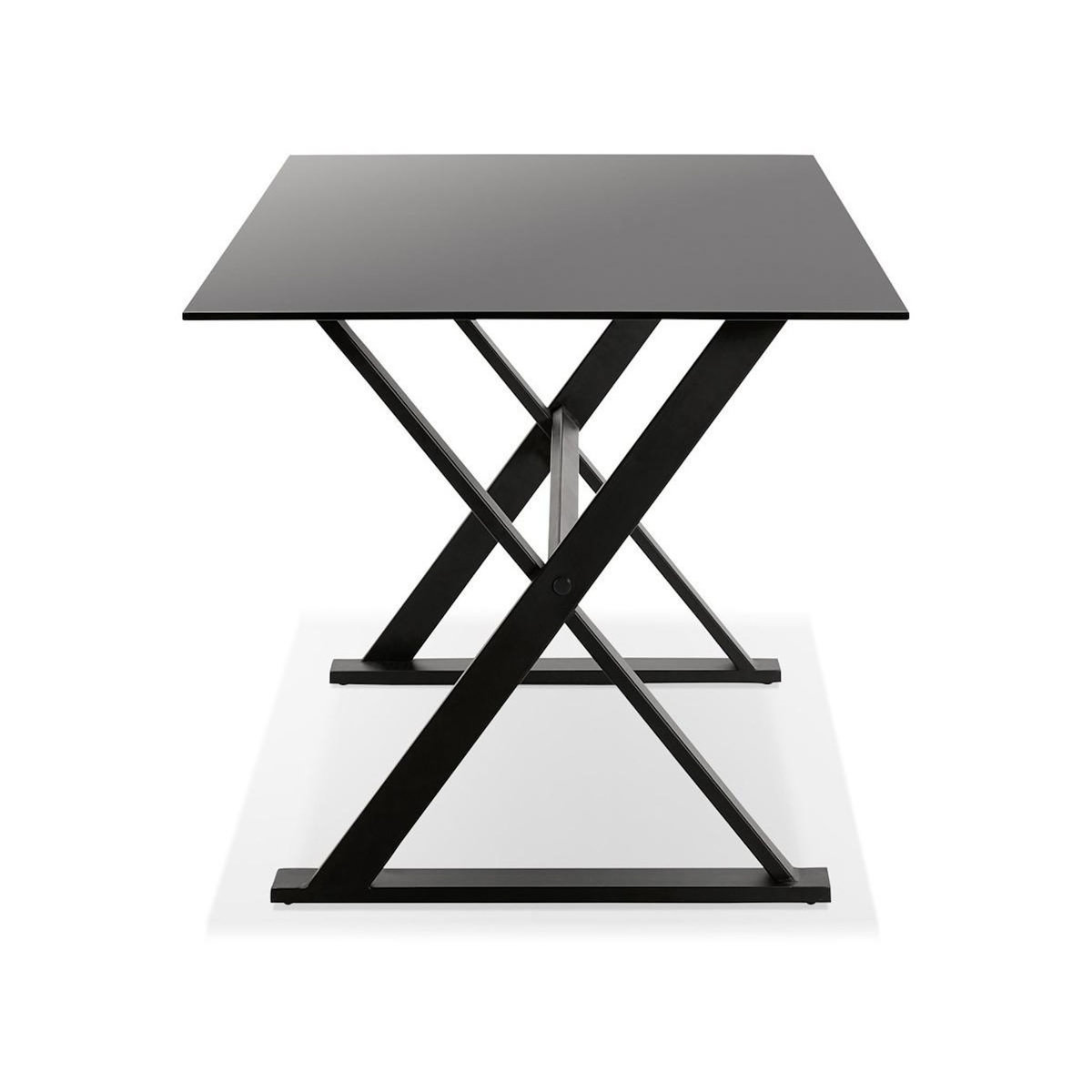Paris Prix Table Design en Verre  Trinidad  160cm Noir