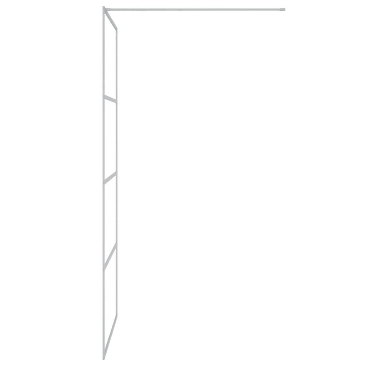 VIDAXL Paroi de douche Argente 100x195 cm Verre ESG transparent