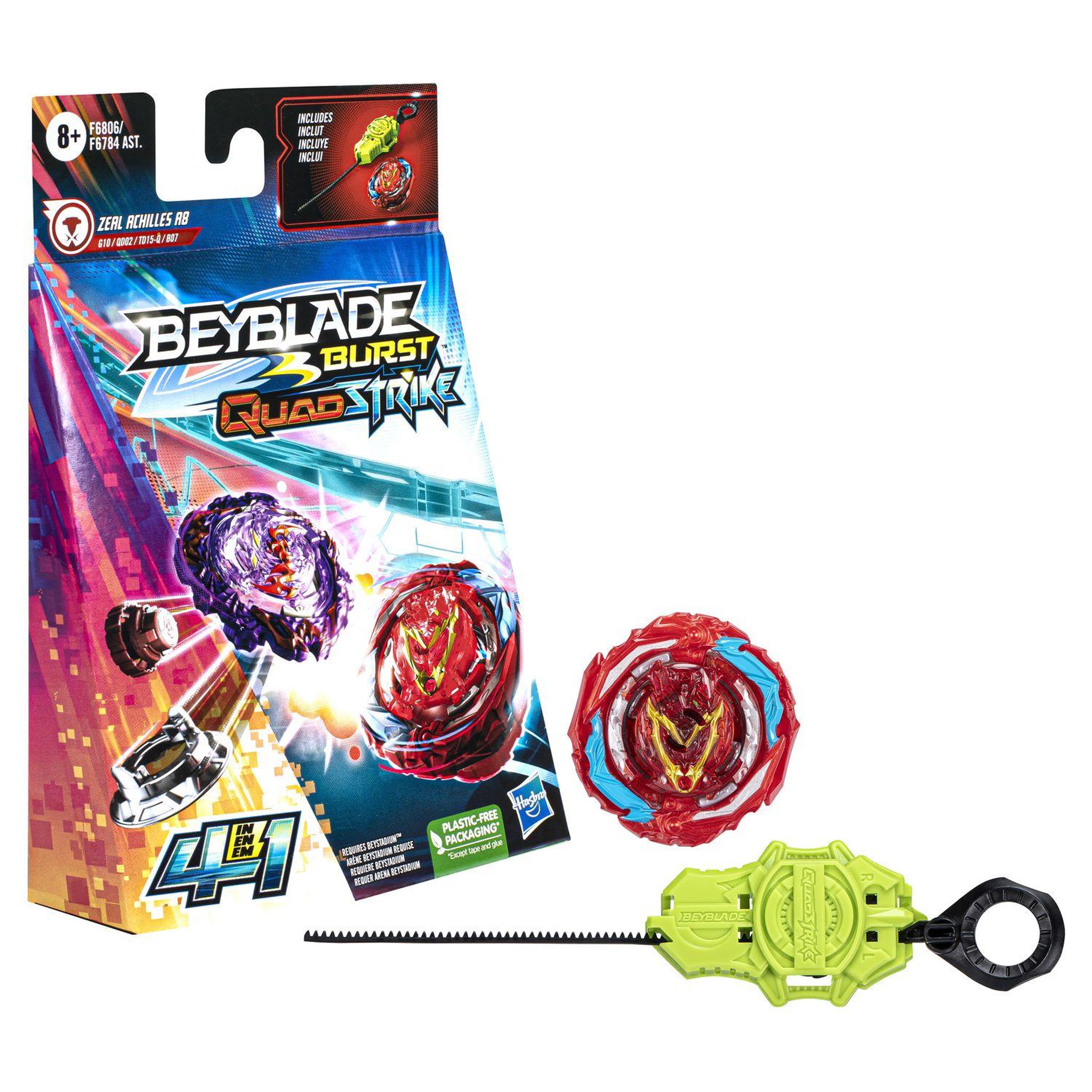 Voir la diapositive 2 : HASBRO Pack Starter Burst Quadstrike Beyblade 