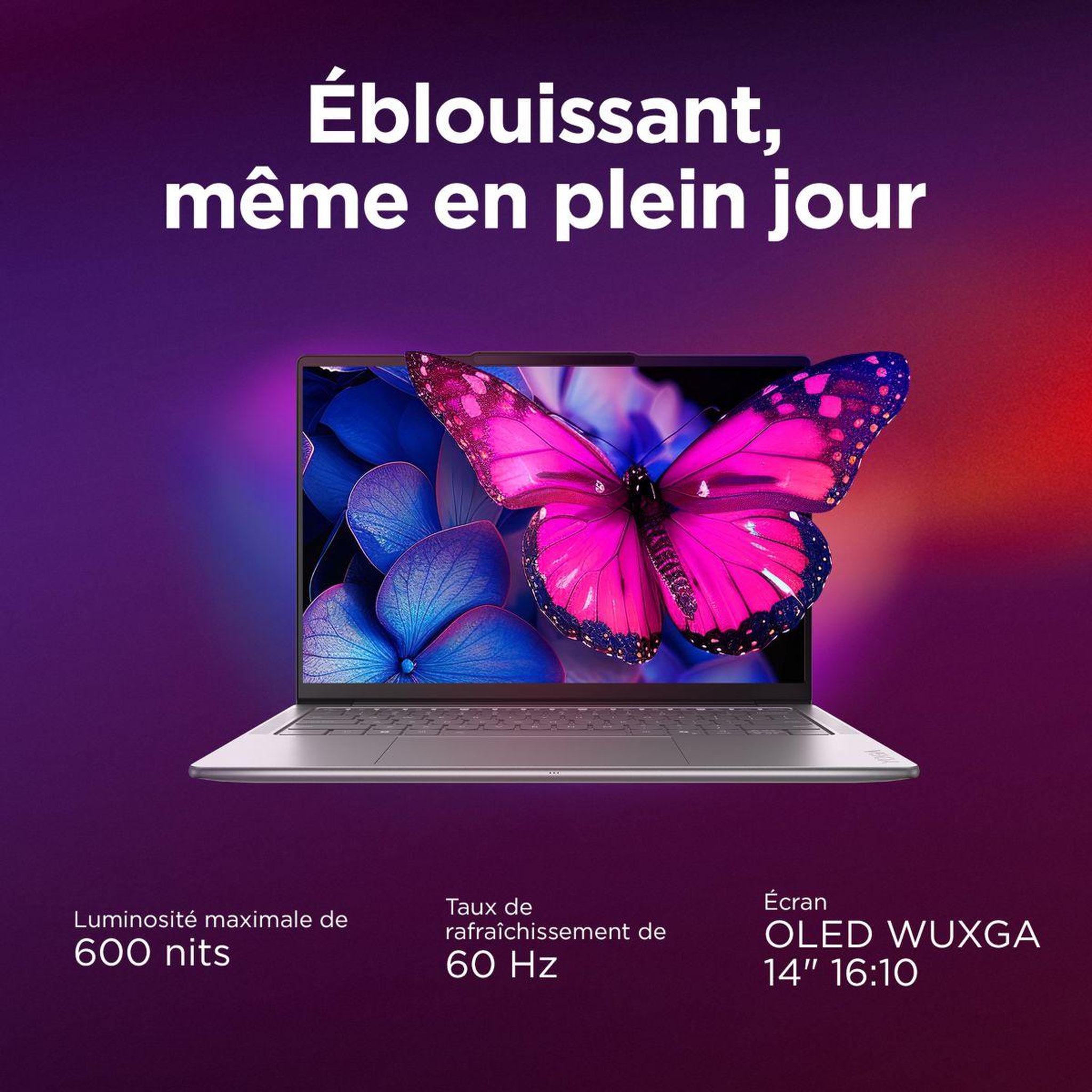 Voir la diapositive 4 : Lenovo Ordinateur portable Yoga Slim 7 14ILL10 U7 Copilot+PC