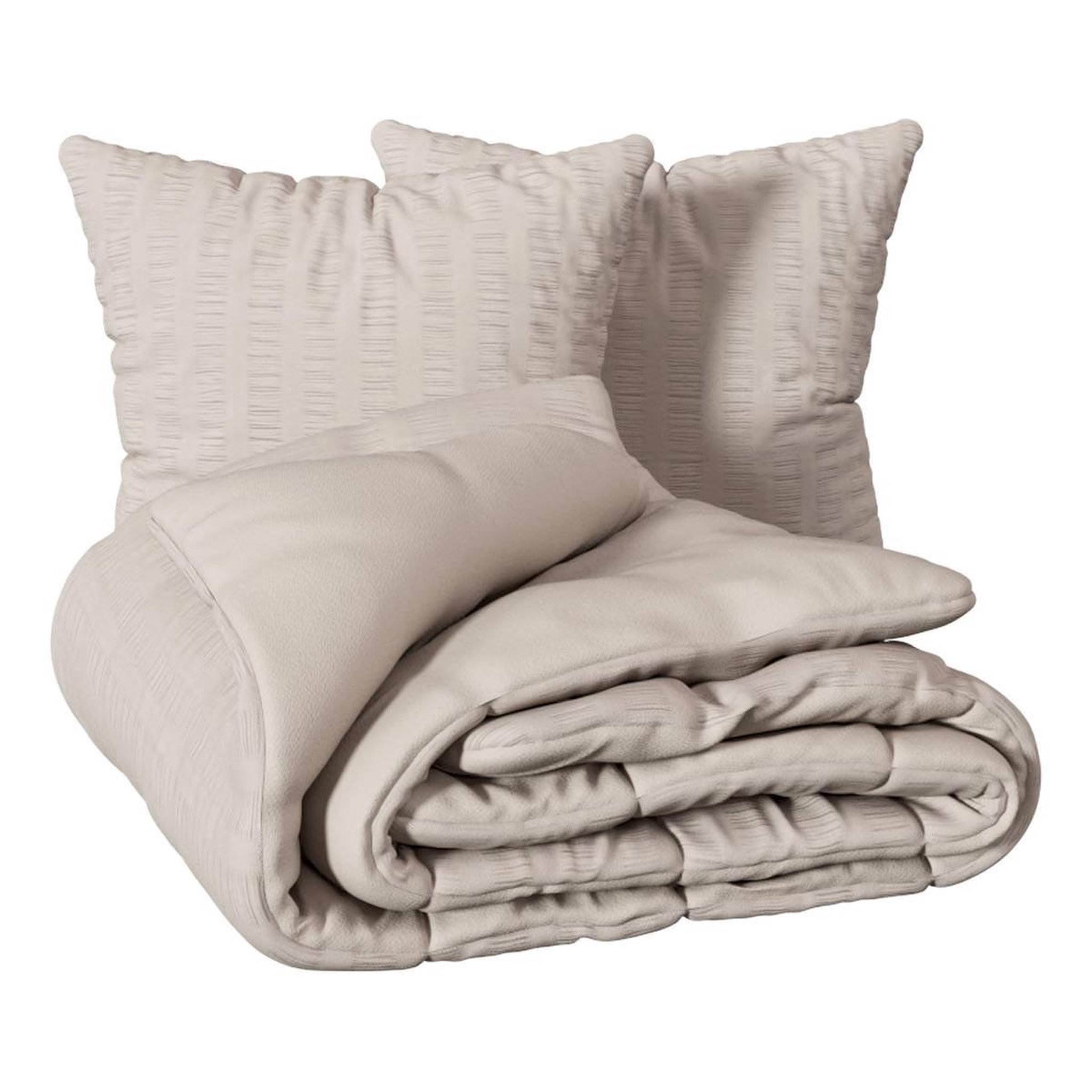 Voir la diapositive 2 : ATMOSPHERA Parure de lit 3 pièces  irhia  240x220cm beige