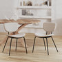 Voir la diapositive 2 : Rendez vous déco Lot de 2 chaises en tissu beige et pieds en métal noir-Verner