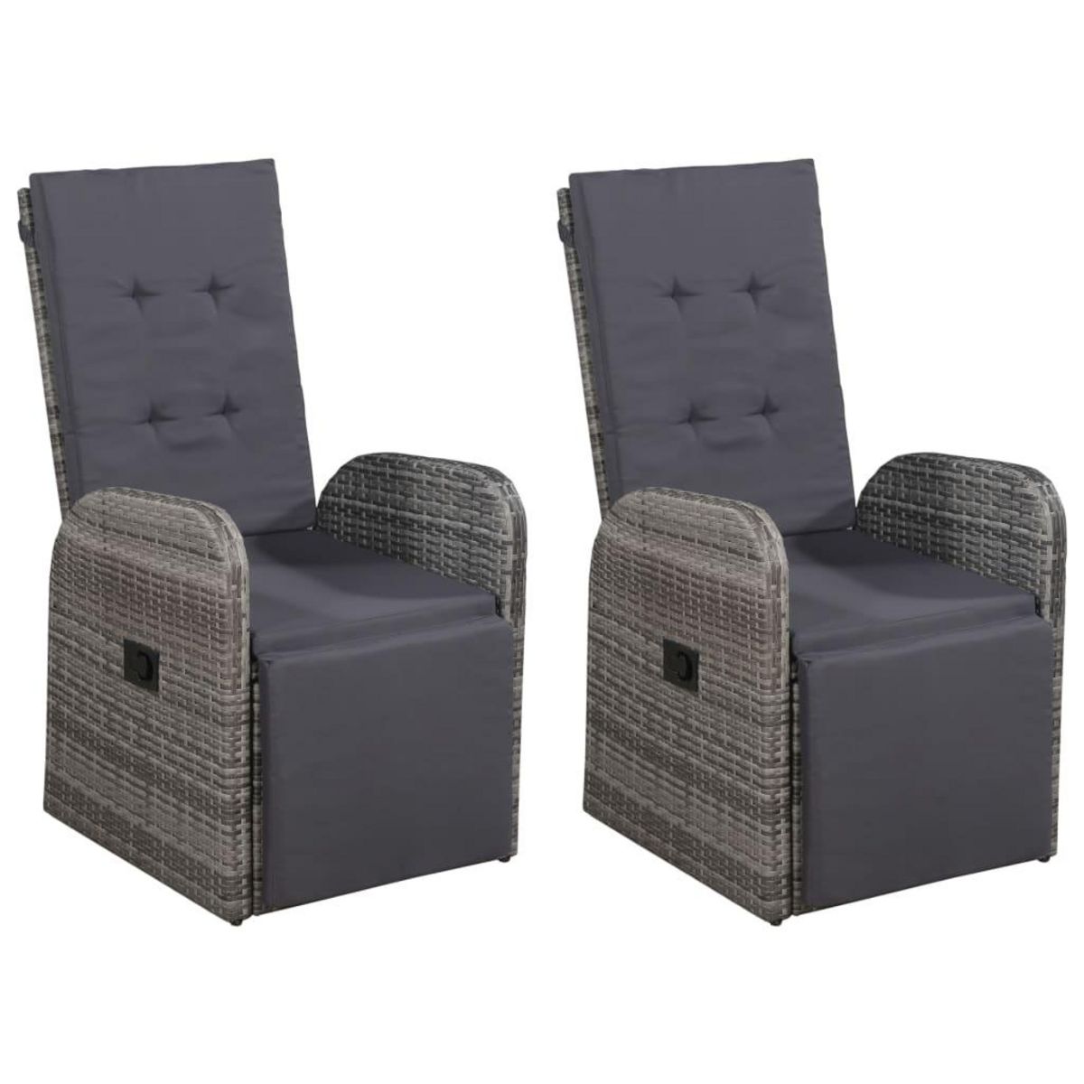 VIDAXL Ensemble a manger de jardin 5 pcs Gris