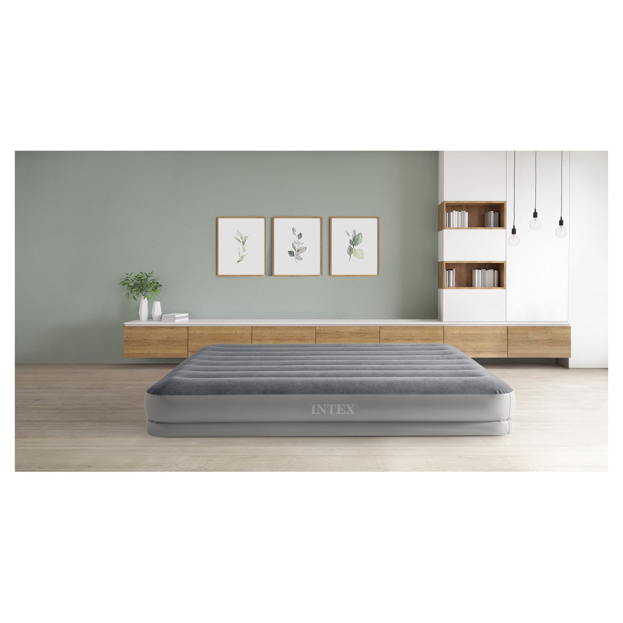 INTEX Matelas gonflable de camping électrique - 2 personnes - 2,03 x 1,52 x 30cm - FLEX PUMP