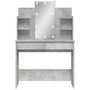 Voir la diapositive 5 : VIDAXL Coiffeuse avec lumieres LED gris beton 96x40x142 cm