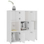 Voir la diapositive 4 : VIDAXL Bibliotheque Blanc 90x30x90 cm Bois d'ingenierie