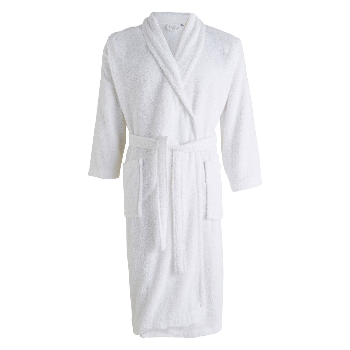 ACTUEL Peignoir uni en coton éponge 380 gr/m2 COL CHALE