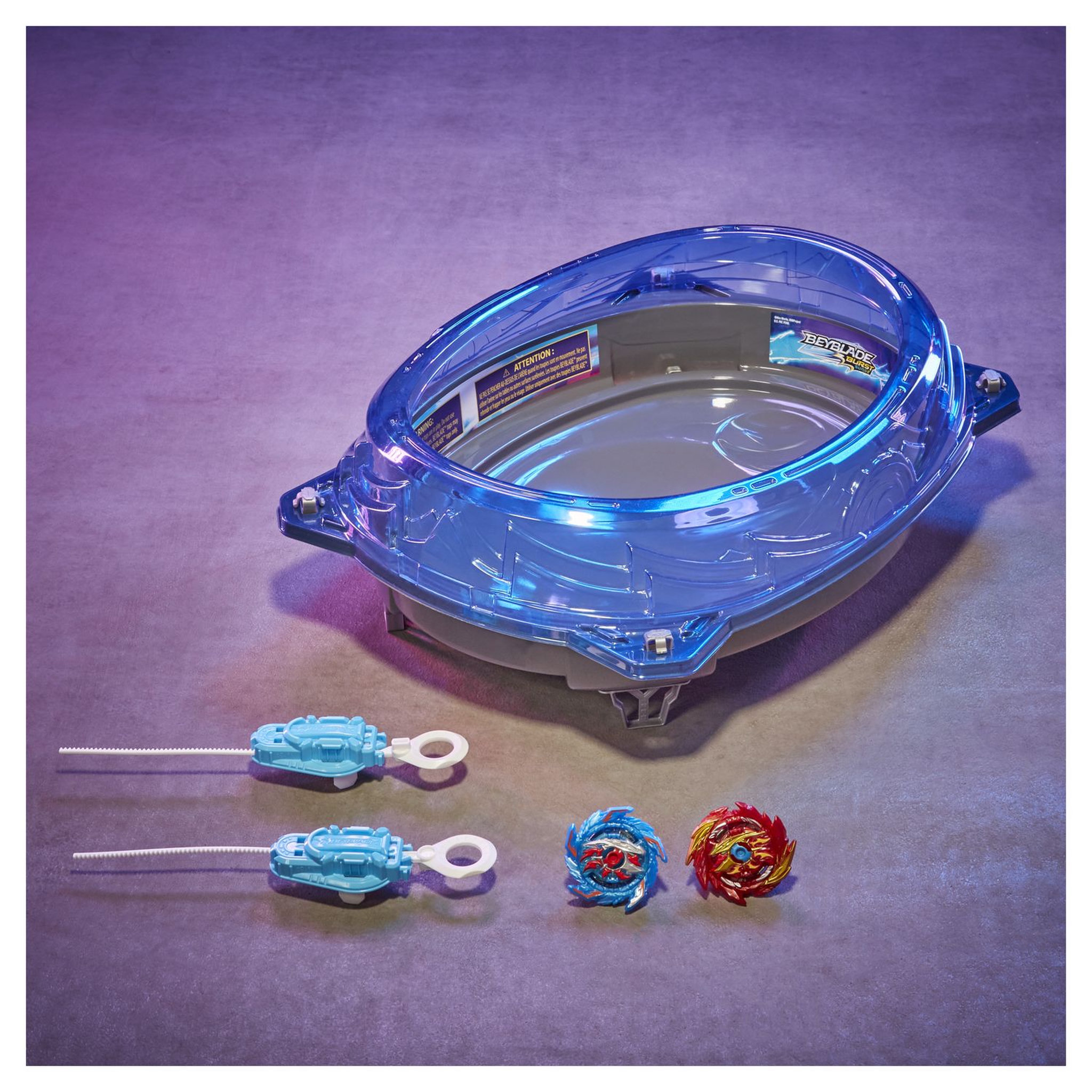 Voir la diapositive 2 : HASBRO Beyblade Burst surge SpeedStorm - Set de combat/Arène K.O. électrique