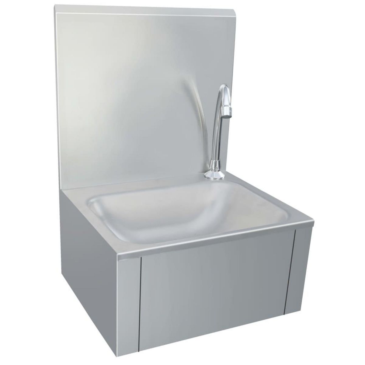 VIDAXL Lavabo de lavage avec robinet et distributeur de savon Inox