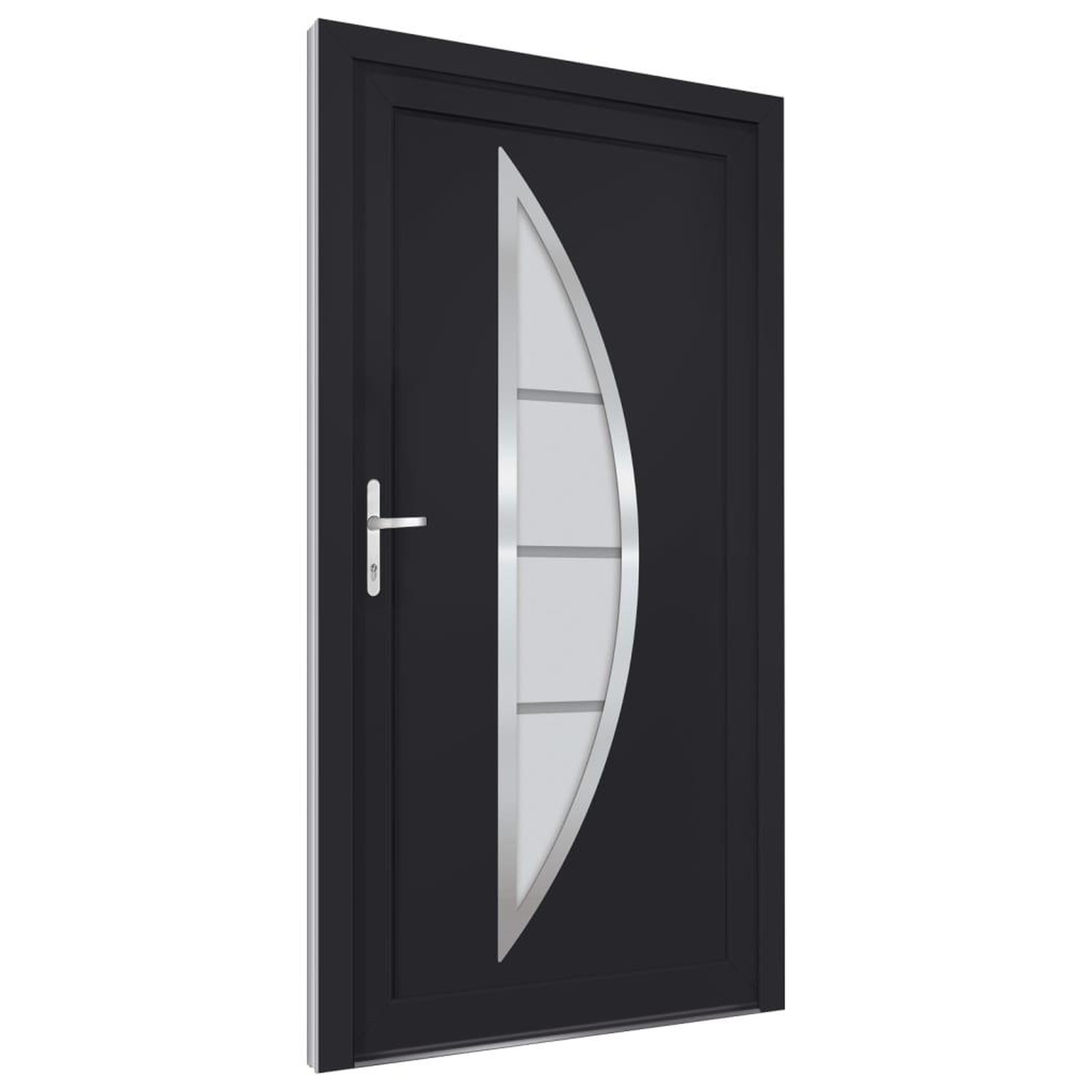 Voir la diapositive 4 : VIDAXL Porte d'entree anthracite 108x208 cm PVC