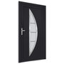 Voir la diapositive 4 : VIDAXL Porte d'entree anthracite 108x208 cm PVC