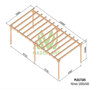 Voir la diapositive 2 : JARDIDECO Carport en bois lamellé-collé Nîmes 1000 x 500 cm - Maderland
