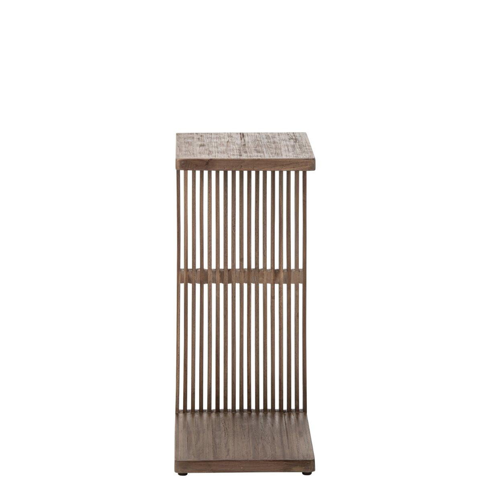 Voir la diapositive 4 : J-LINE Table d'appoint en bois  lars  65cm marron