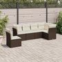 Voir la diapositive 1 : VIDAXL Salon de jardin avec coussins 6 pcs marron resine tressee