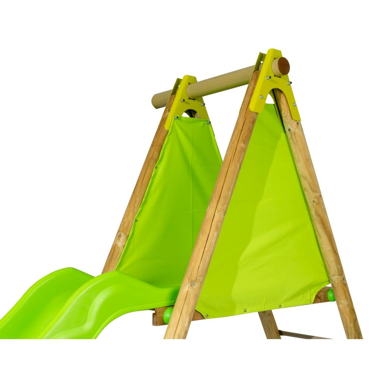 trigano Portique aire de jeu en bois et métal avec toboggan IMPALA